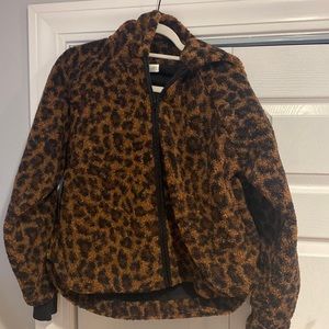 Lou & Grey Brown/black hooded Sherpa jacket